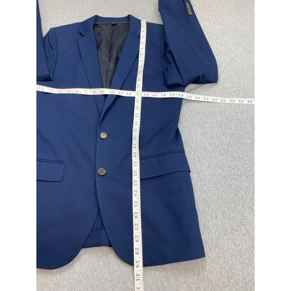 J Crew Blazer Mens 38R Blue Ludlow Larusmiani Italy 100% Cotton 2-Button
